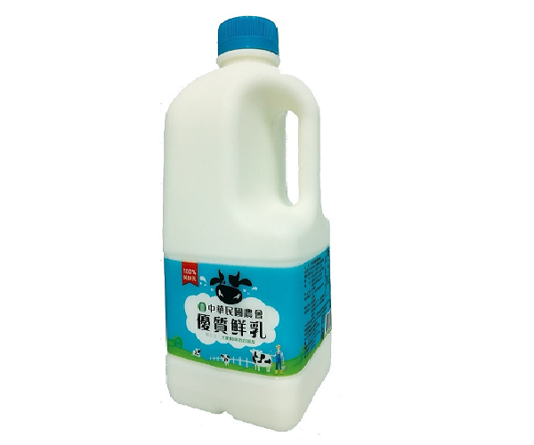 1858c.c塑膠瓶鮮乳-台農藍標